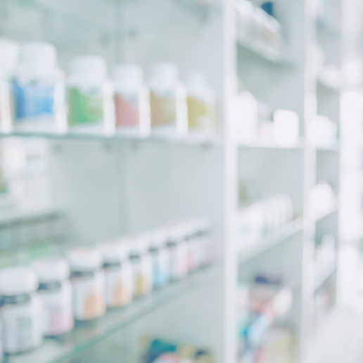 Dietary supplement manufacturing and dietary supplement wall in a pharmacy